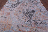 Abstract Contemporary Hand Knotted Wool & Silk Rug - 7' 9" X 10' 3" - Golden Nile