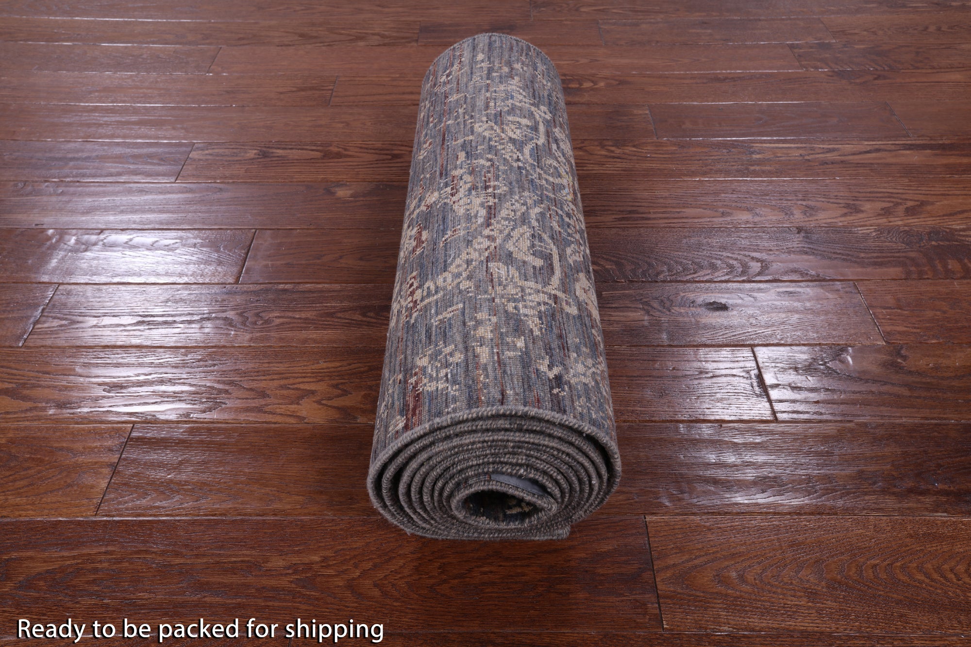 Abstract Contemporary Hand Knotted Wool & Silk Runner Rug - 2' 6" X 11' 11" - Golden Nile