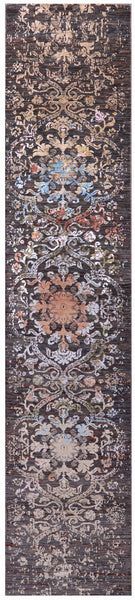 Abstract Contemporary Hand Knotted Wool & Silk Runner Rug - 2' 6" X 11' 11" - Golden Nile