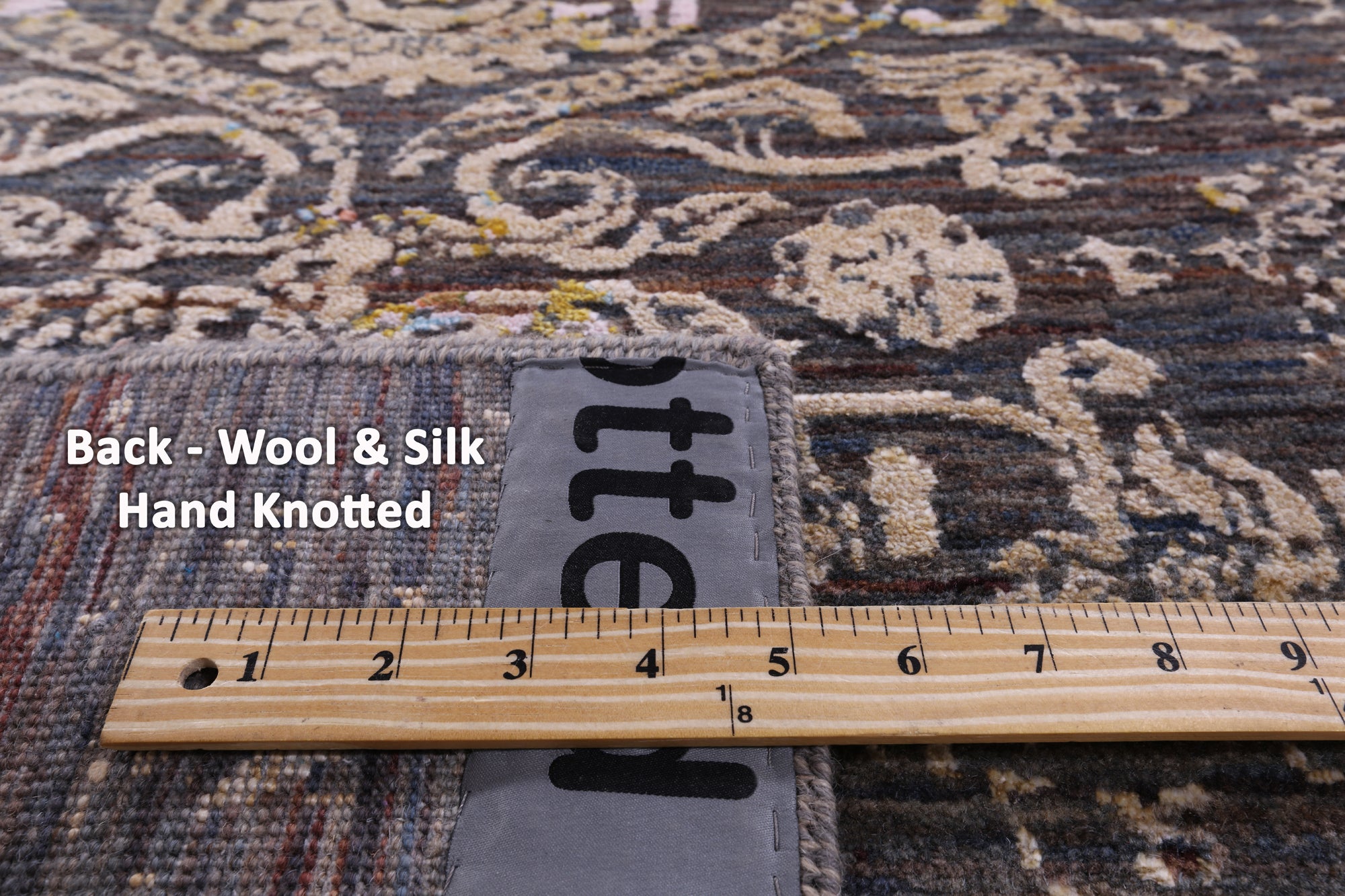 Abstract Contemporary Hand Knotted Wool & Silk Runner Rug - 2' 6" X 11' 11" - Golden Nile