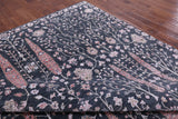 Grey Persian Ziegler Hand Knotted Wool & Silk Rug - 8' 9" X 12' 1" - Golden Nile