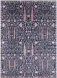 Grey Persian Ziegler Hand Knotted Wool & Silk Rug - 8' 9" X 12' 1" - Golden Nile