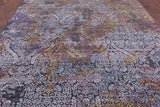 Contemporary Handmade Wool & Silk Rug - 9' 0" X 12' 2" - Golden Nile