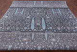 Grey Persian Ziegler Hand Knotted Wool & Silk Rug - 8' 10" X 11' 10" - Golden Nile