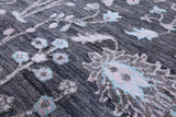 Grey Persian Ziegler Hand Knotted Wool & Silk Rug - 8' 10" X 11' 10" - Golden Nile