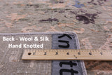 Abstract Modern Hand Knotted Wool & Silk Rug - 8' 11" X 12' 1" - Golden Nile