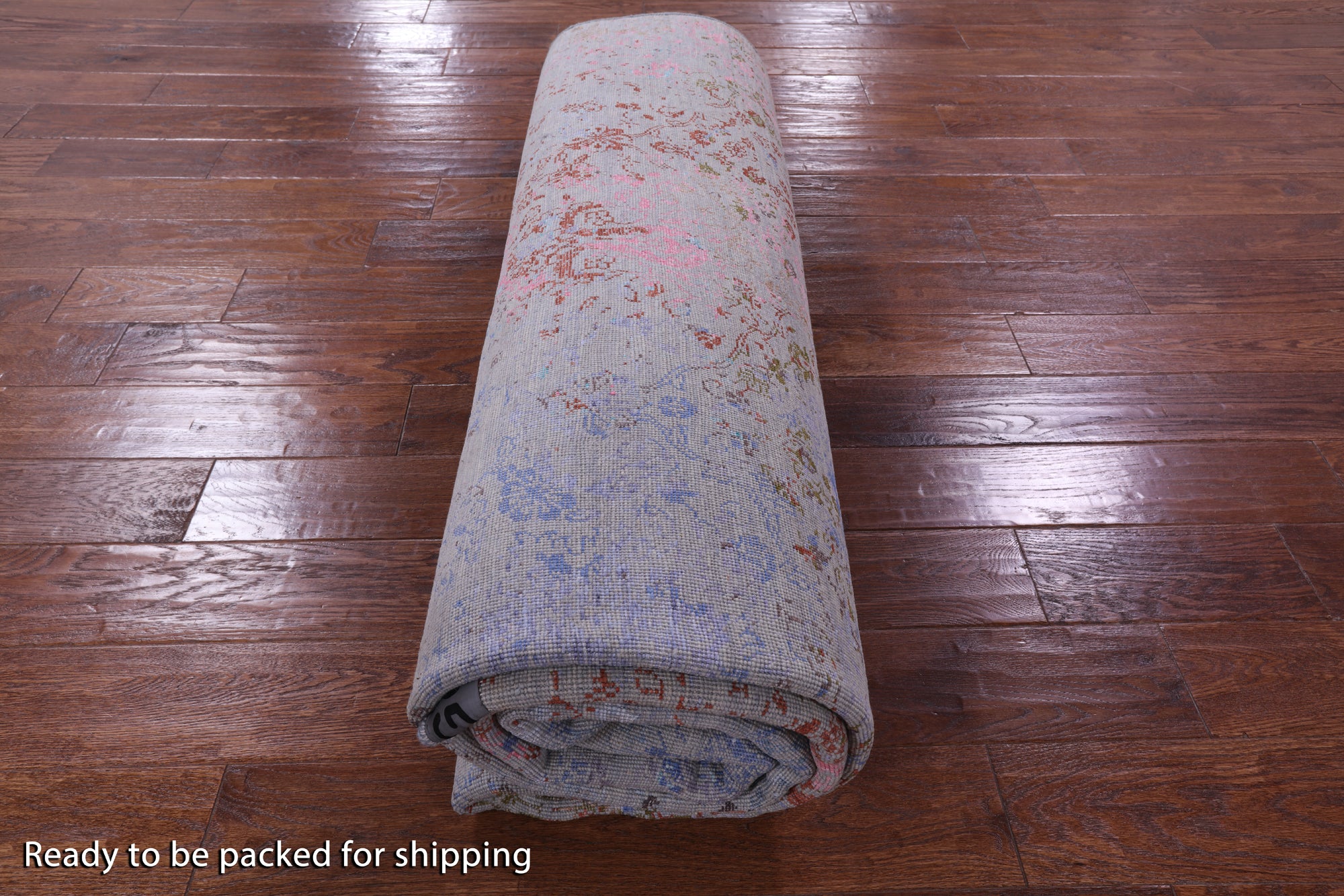 Abstract Modern Hand Knotted Wool & Silk Rug - 7' 11" X 10' 5" - Golden Nile