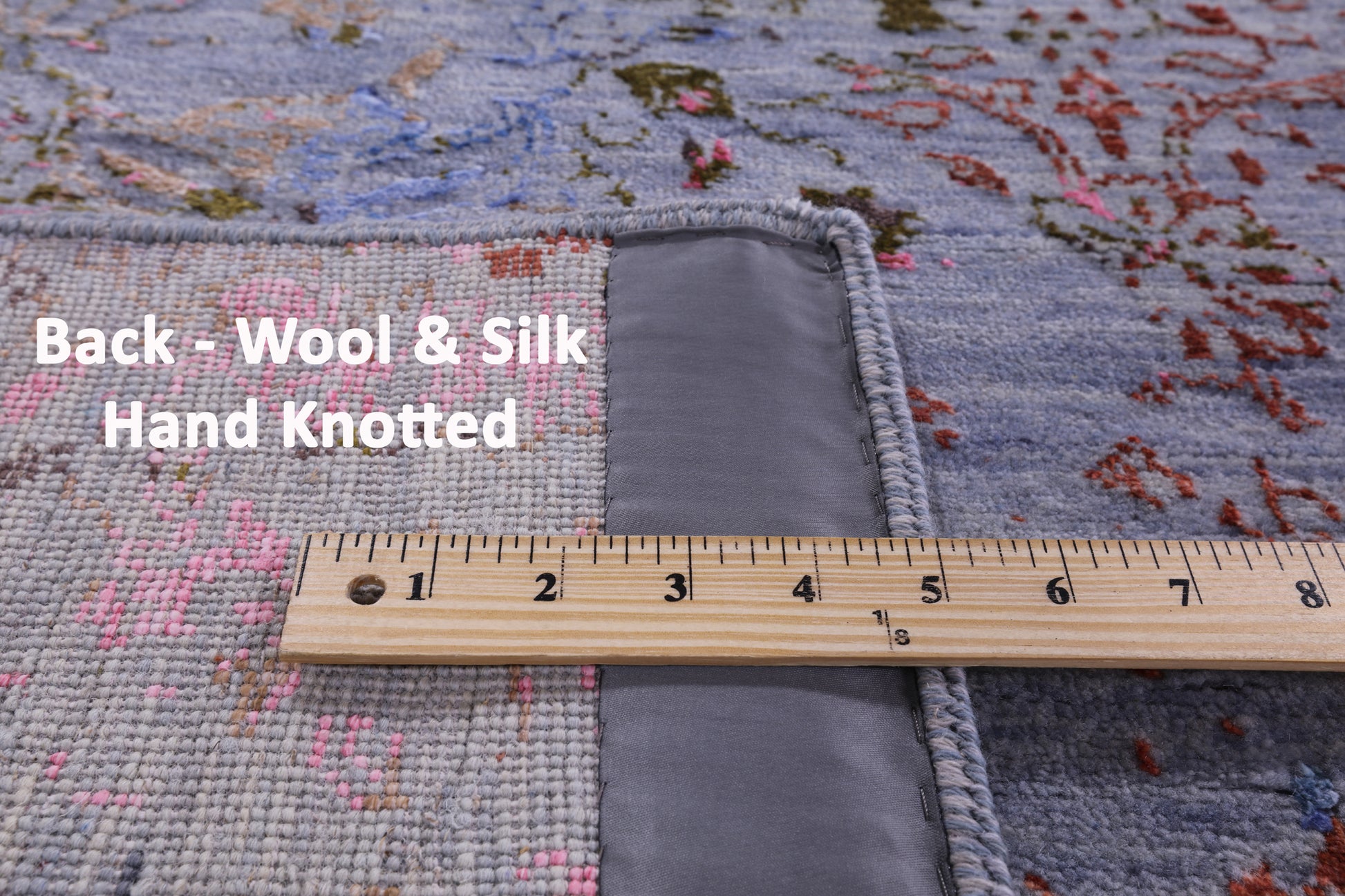 Abstract Modern Hand Knotted Wool & Silk Rug - 7' 11" X 10' 5" - Golden Nile