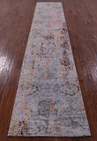 Abstract Contemporary Hand Knotted Wool Runner Rug - 2' 7" X 13' 10" - Golden Nile