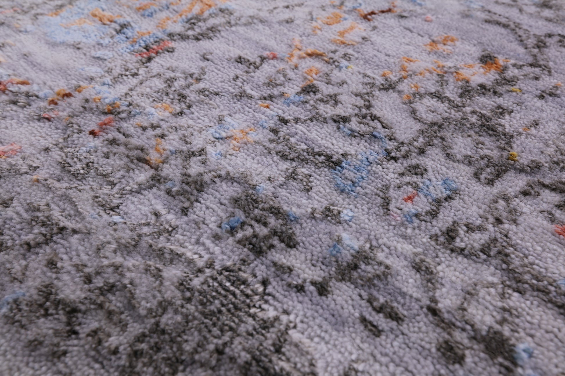 Abstract Contemporary Hand Knotted Wool Runner Rug - 2' 7" X 13' 10" - Golden Nile