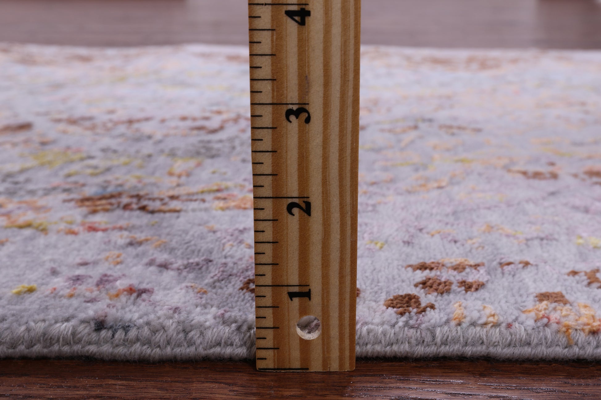 Abstract Contemporary Hand Knotted Wool Runner Rug - 2' 7" X 13' 10" - Golden Nile
