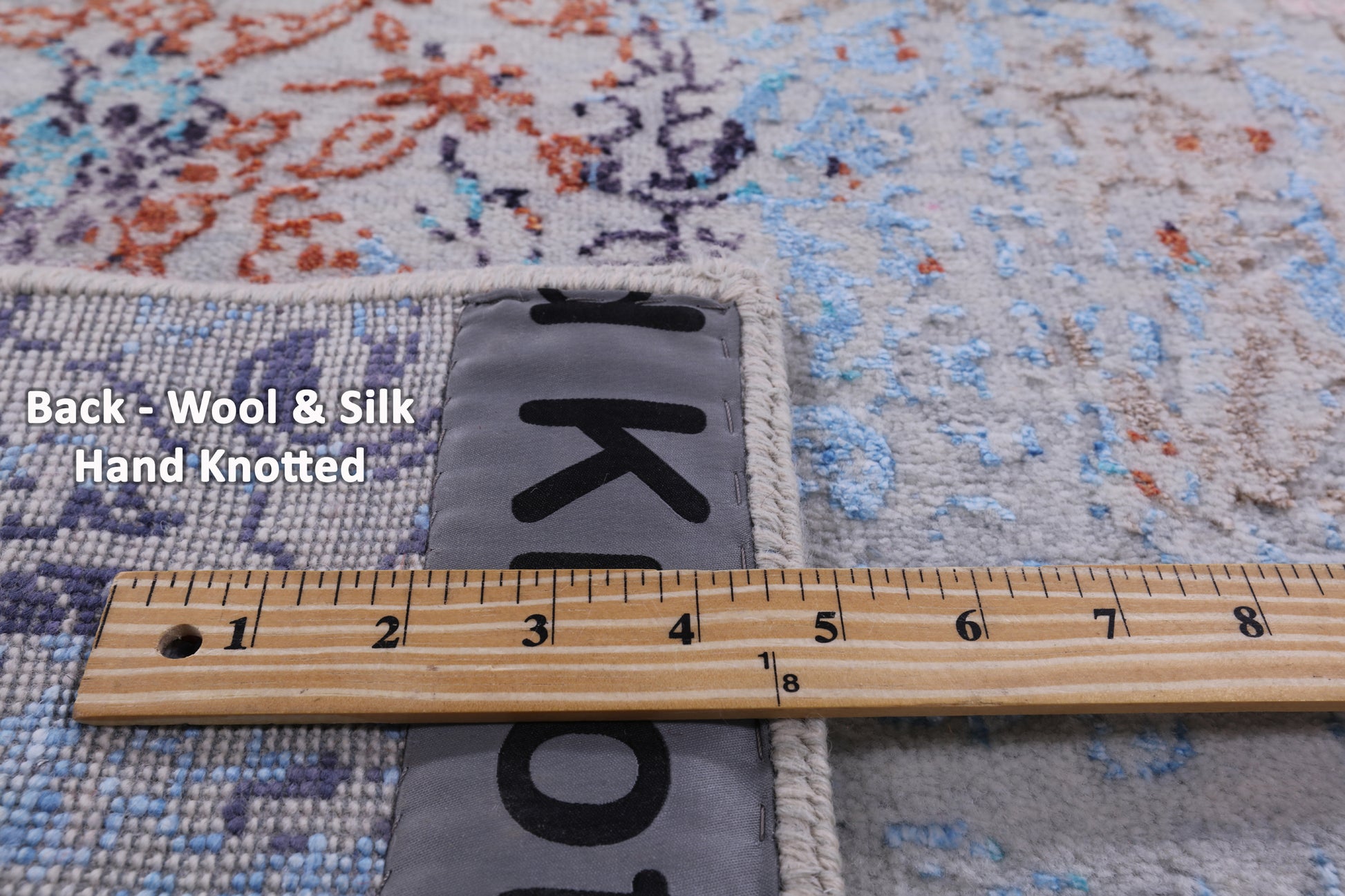 Abstract Modern Handmade Wool & Silk Runner Rug - 2' 5" X 17' 7" - Golden Nile
