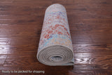 Abstract Modern Handmade Wool & Silk Runner Rug - 2' 5" X 17' 7" - Golden Nile