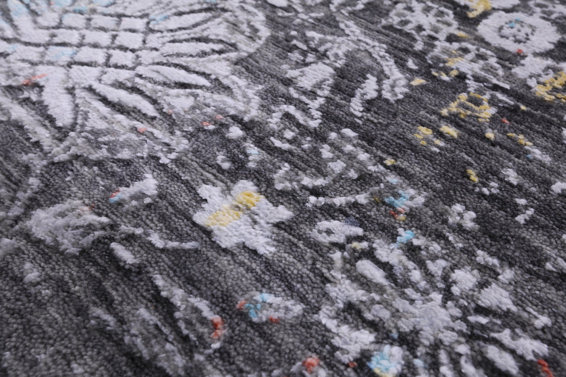 Abstract Contemporary Hand Knotted Wool & Silk Runner Rug - 2' 7" X 14' 0" - Golden Nile