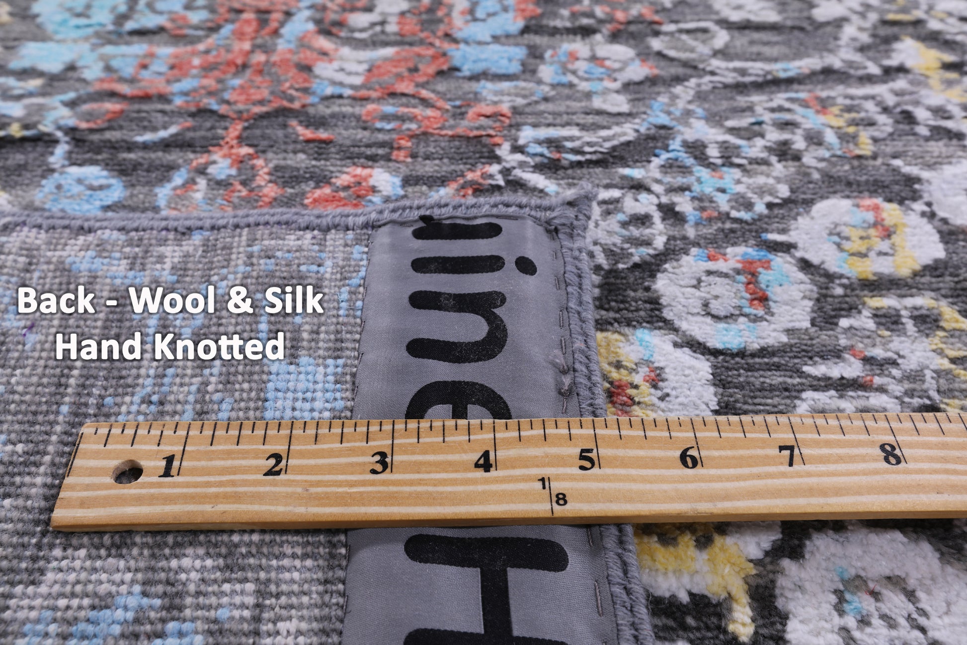 Abstract Contemporary Hand Knotted Wool & Silk Runner Rug - 2' 7" X 14' 0" - Golden Nile