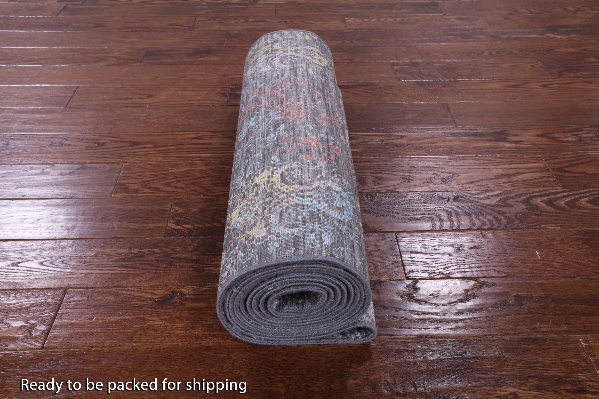 Abstract Contemporary Hand Knotted Wool & Silk Runner Rug - 2' 7" X 14' 0" - Golden Nile
