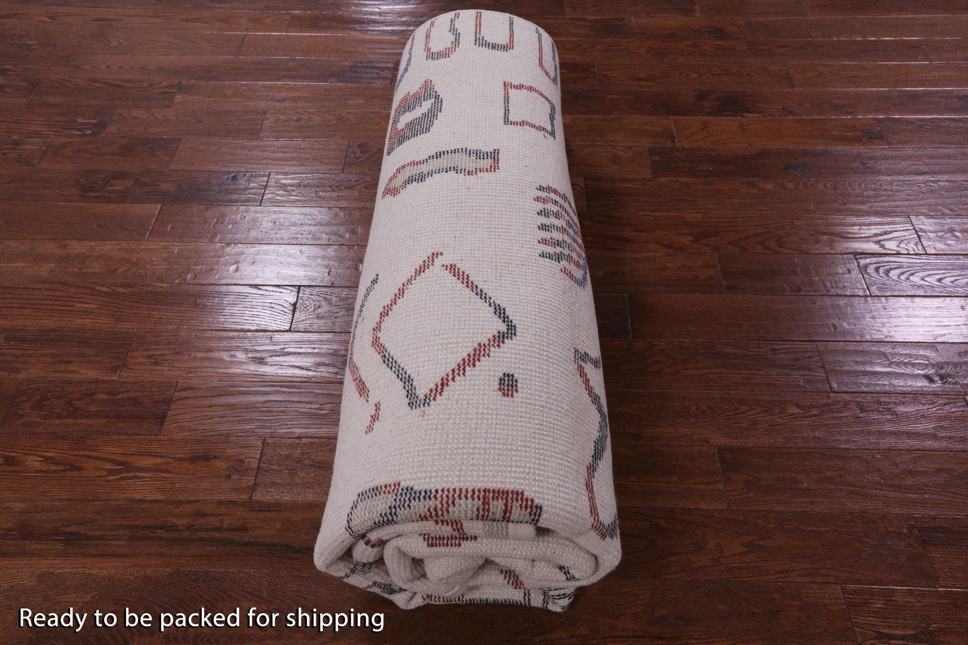 Ivory Tribal Moroccan Handmade Wool Rug - 8' 4" X 9' 11" - Golden Nile