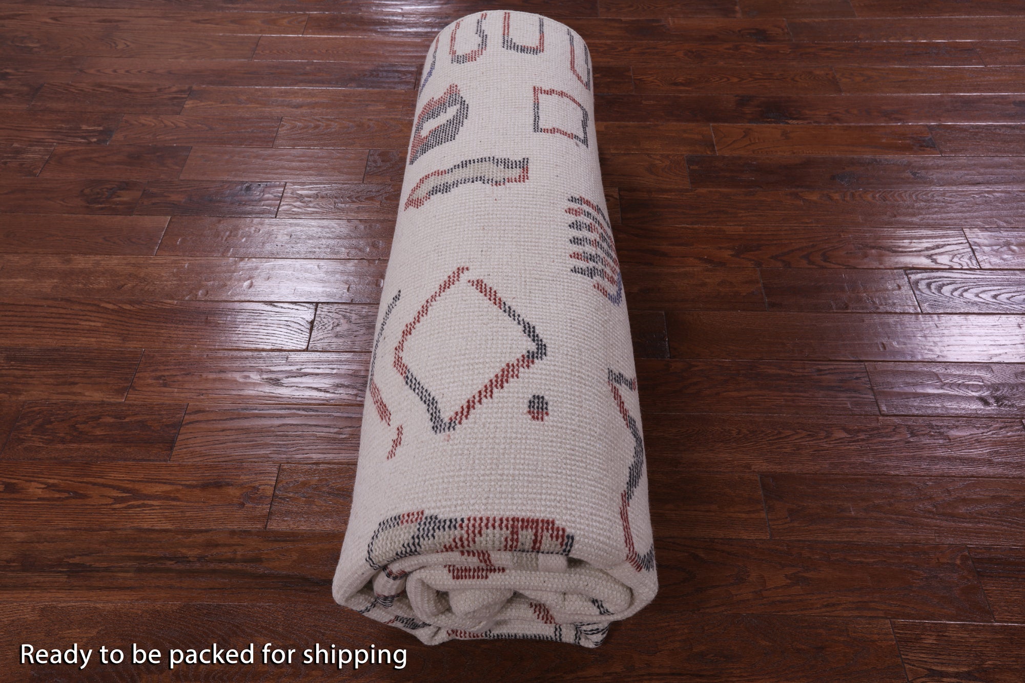 Ivory Tribal Moroccan Handmade Wool Rug - 8' 4" X 9' 11" - Golden Nile