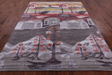 Tribal Moroccan Hand Knotted Wool & Silk Rug - 8' 1" X 10' 1" - Golden Nile