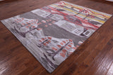 Tribal Moroccan Hand Knotted Wool & Silk Rug - 8' 1" X 10' 1" - Golden Nile
