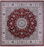 Square Persian Nain Hand Knotted Wool & Silk Rug - 9' 9" X 10' 0" - Golden Nile