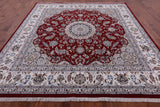Square Persian Nain Hand Knotted Wool & Silk Rug - 9' 9" X 10' 0" - Golden Nile