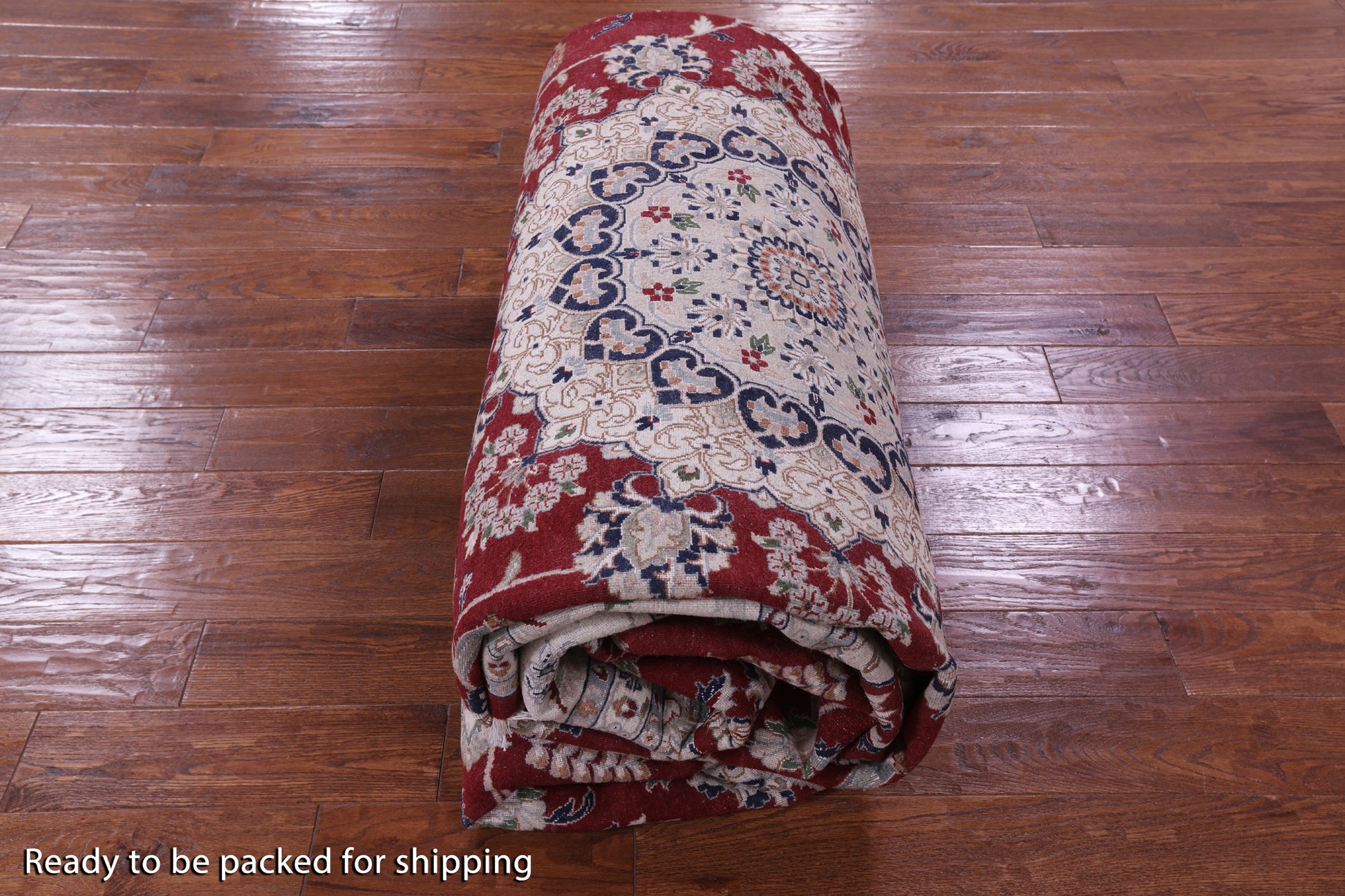 Persian Nain Hand Knotted Wool & Silk Rug - 9' 10" X 14' 4" - Golden Nile
