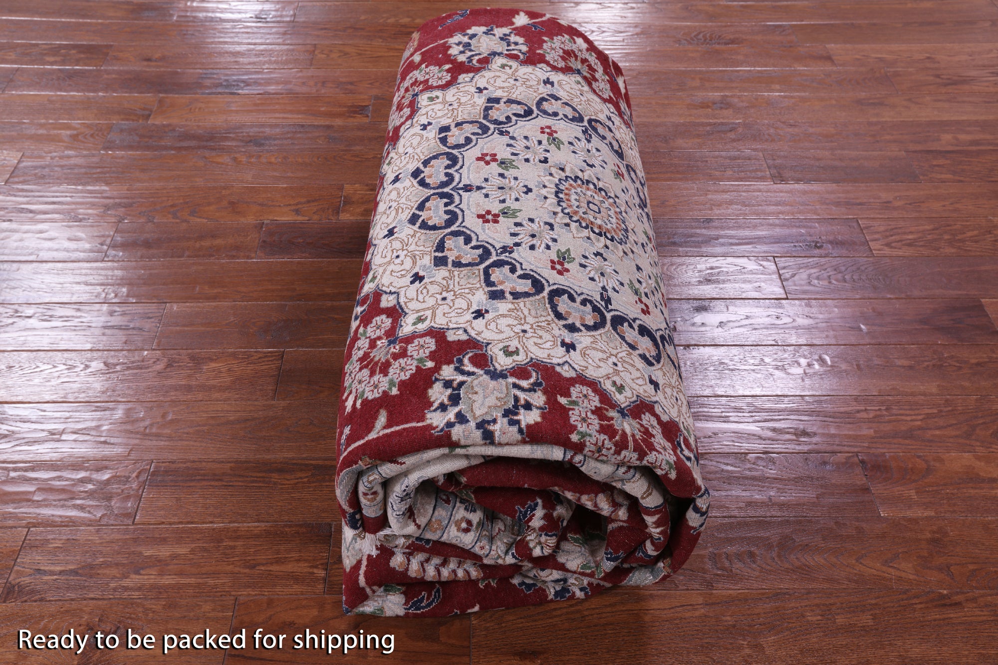 Persian Nain Hand Knotted Wool & Silk Rug - 9' 10" X 14' 4" - Golden Nile