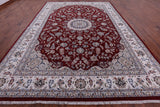 Persian Nain Hand Knotted Wool & Silk Rug - 9' 10" X 14' 4" - Golden Nile
