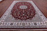 Persian Nain Hand Knotted Wool & Silk Rug - 9' 10" X 14' 4" - Golden Nile