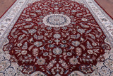 Persian Nain Hand Knotted Wool & Silk Rug - 9' 10" X 14' 4" - Golden Nile