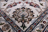 Square Persian Nain Hand Knotted Wool & Silk Rug - 8' 11" X 9' 1" - Golden Nile
