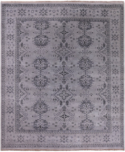 Turkish Oushak Hand Knotted Wool Rug - 8' 3" X 9' 11" - Golden Nile