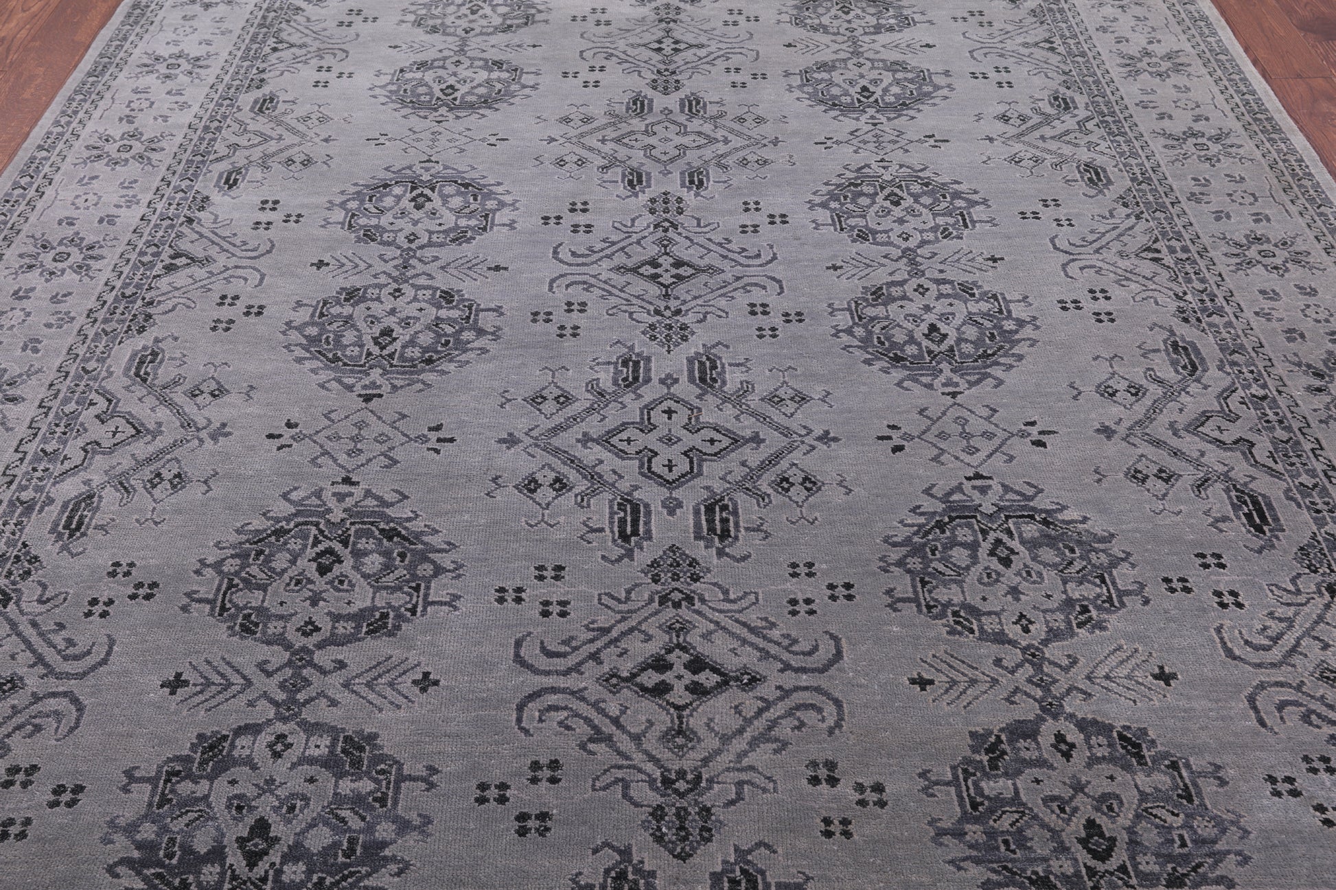 Turkish Oushak Hand Knotted Wool Rug - 8' 3" X 9' 11" - Golden Nile