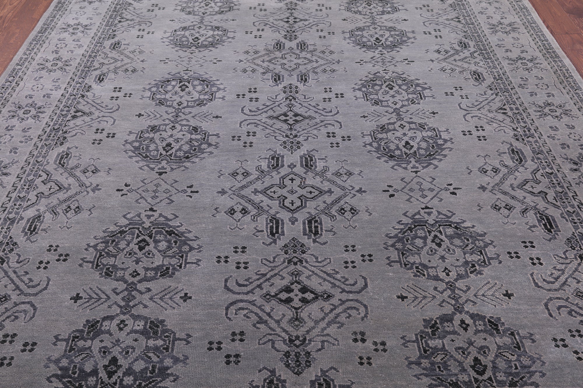 Turkish Oushak Hand Knotted Wool Rug - 8' 3" X 9' 11" - Golden Nile