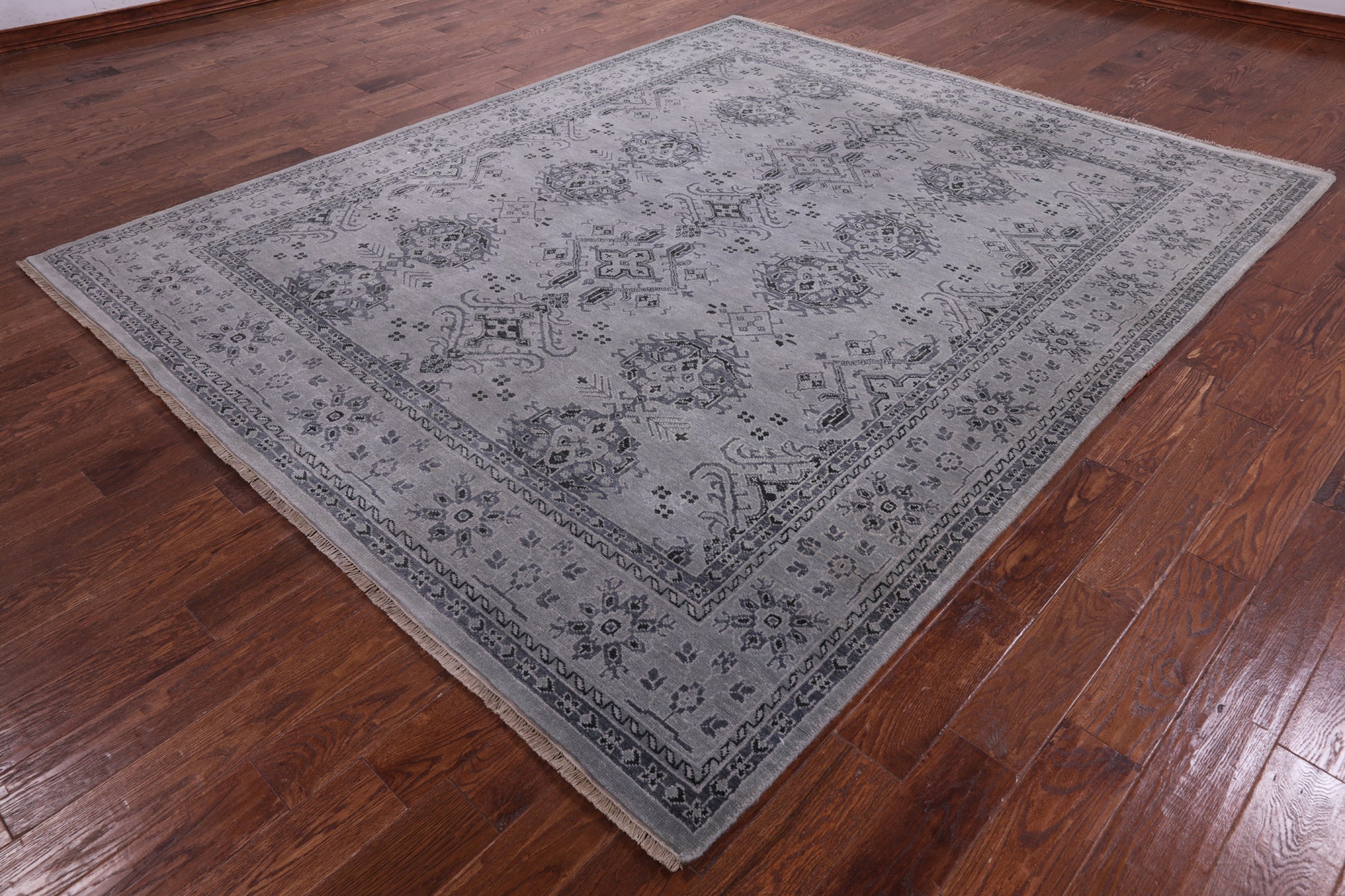 Turkish Oushak Hand Knotted Wool Rug - 8' 3" X 9' 11" - Golden Nile