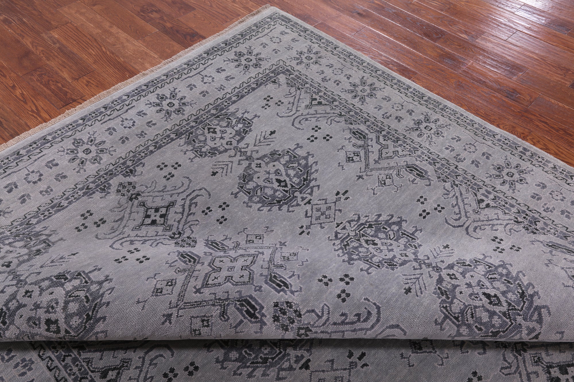 Turkish Oushak Hand Knotted Wool Rug - 8' 3" X 9' 11" - Golden Nile
