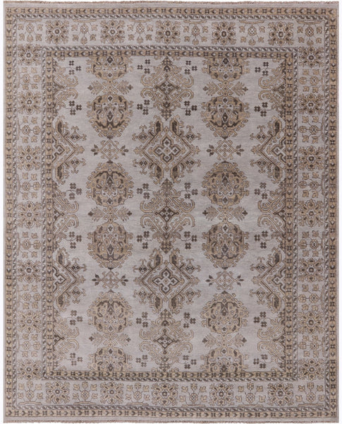 Turkish Oushak Hand Knotted Wool Rug - 8' 1" X 9' 10" - Golden Nile