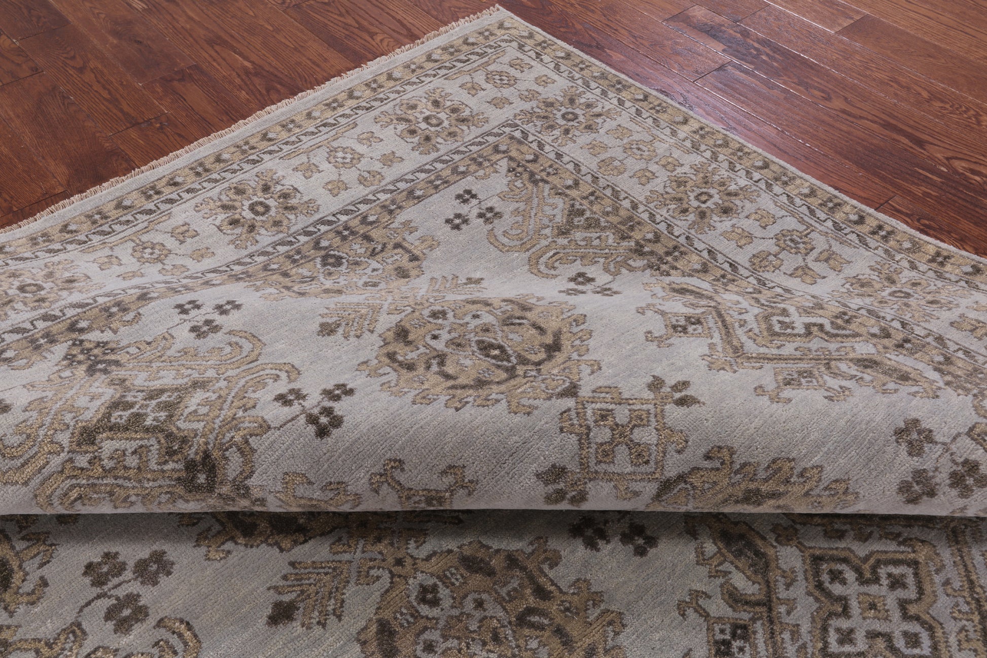 Turkish Oushak Hand Knotted Wool Rug - 8' 1" X 9' 10" - Golden Nile