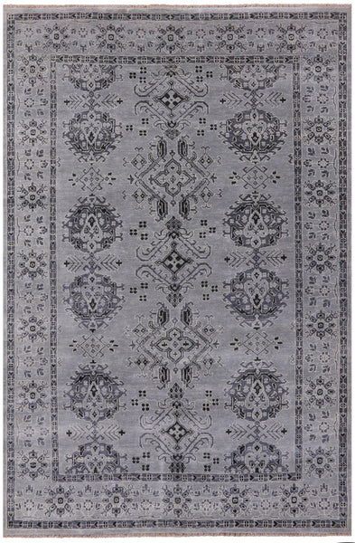 Turkish Oushak Handmade Wool Rug - 6' 1" X 9' 1" - Golden Nile