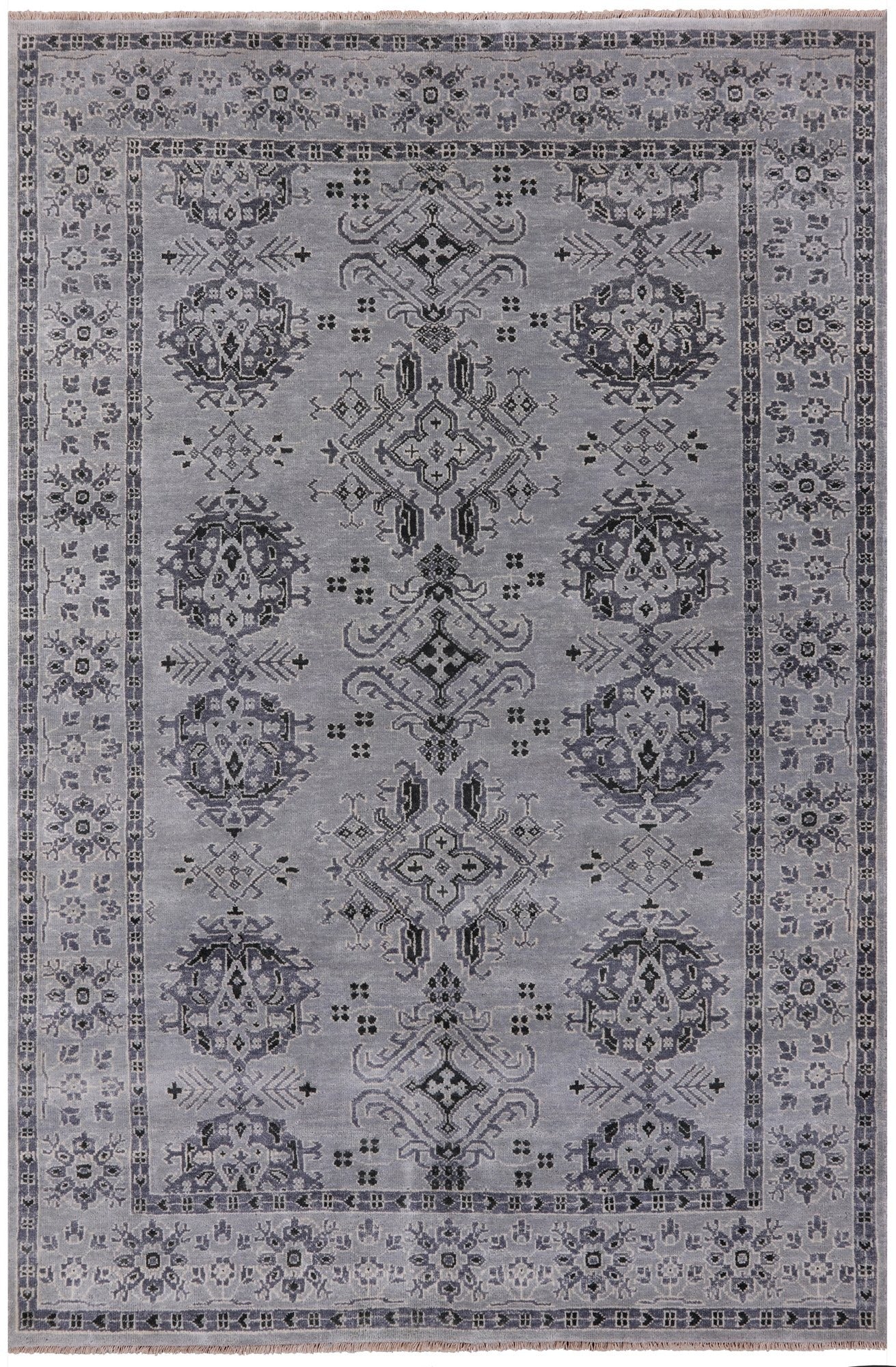 Turkish Oushak Handmade Wool Rug - 6' 1" X 9' 1" - Golden Nile