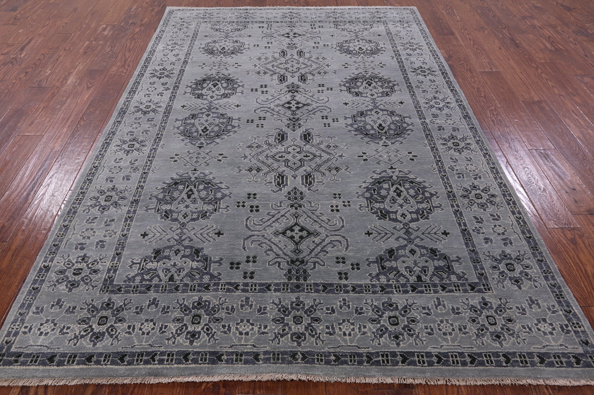 Turkish Oushak Handmade Wool Rug - 6' 1" X 9' 1" - Golden Nile