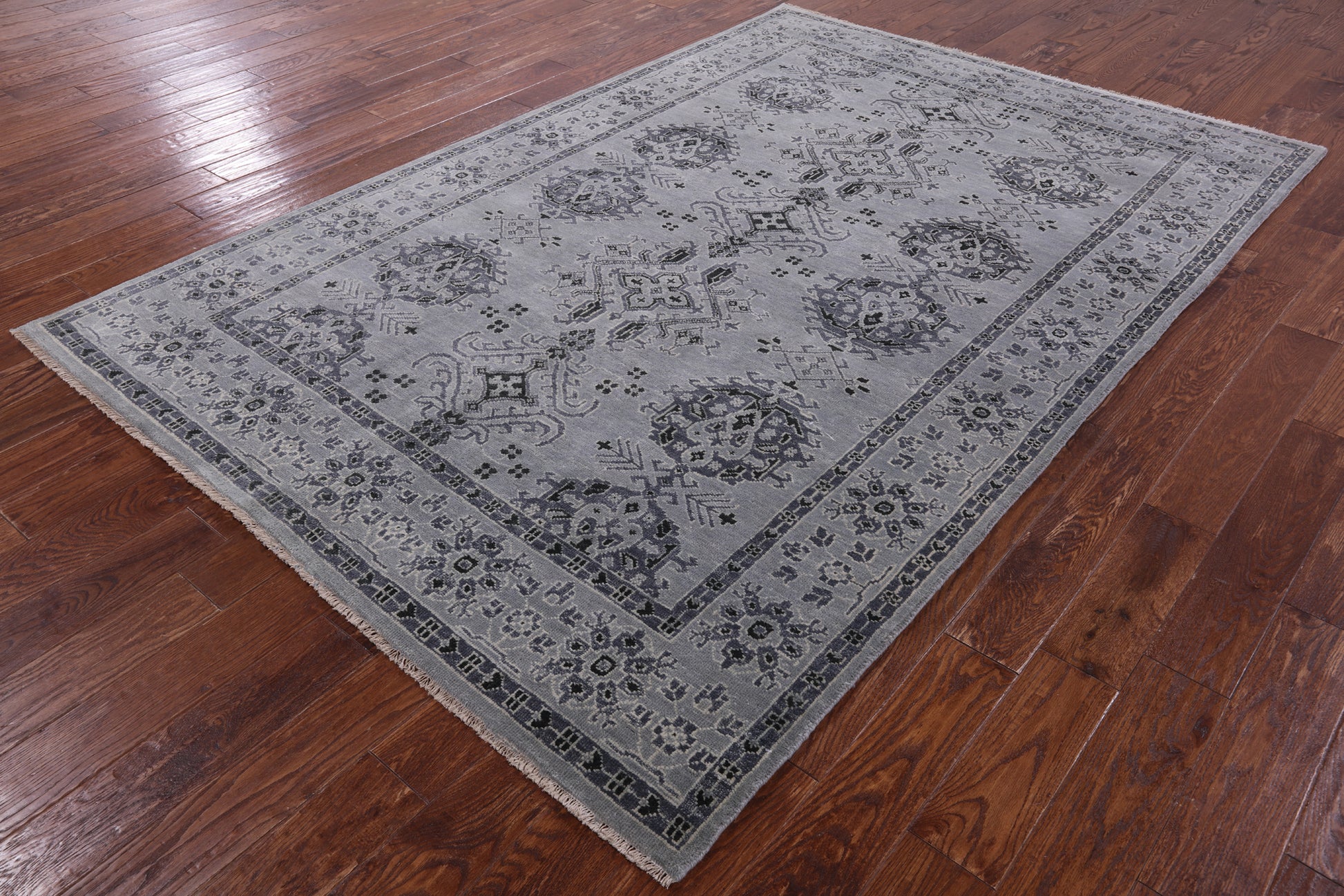 Turkish Oushak Handmade Wool Rug - 6' 1" X 9' 1" - Golden Nile