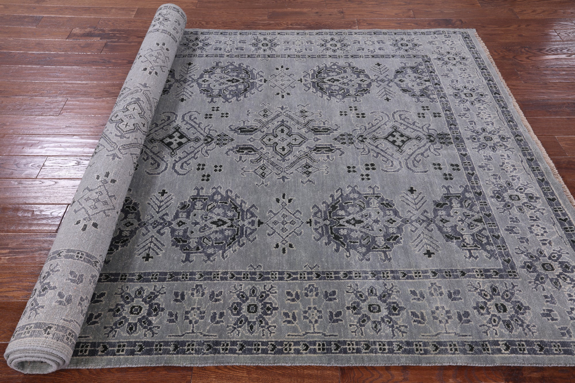 Turkish Oushak Handmade Wool Rug - 6' 1" X 9' 1" - Golden Nile