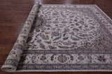 Ivory Persian Nain Hand Knotted Wool & Silk Rug - 10' 7" X 17' 5" - Golden Nile