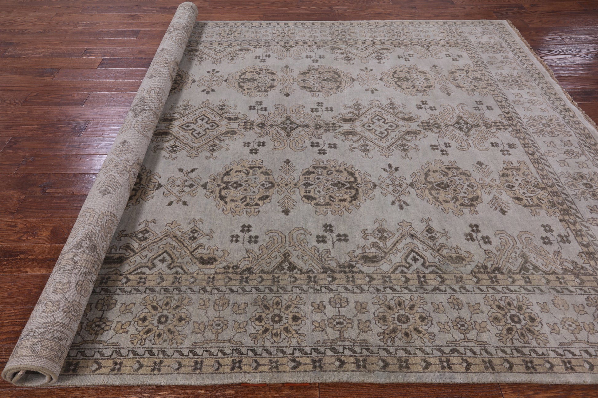 Turkish Oushak Hand Knotted Wool Rug - 7' 11" X 10' 0" - Golden Nile
