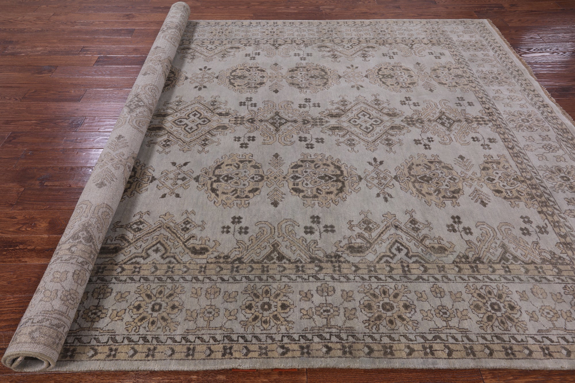 Turkish Oushak Hand Knotted Wool Rug - 7' 11" X 10' 0" - Golden Nile