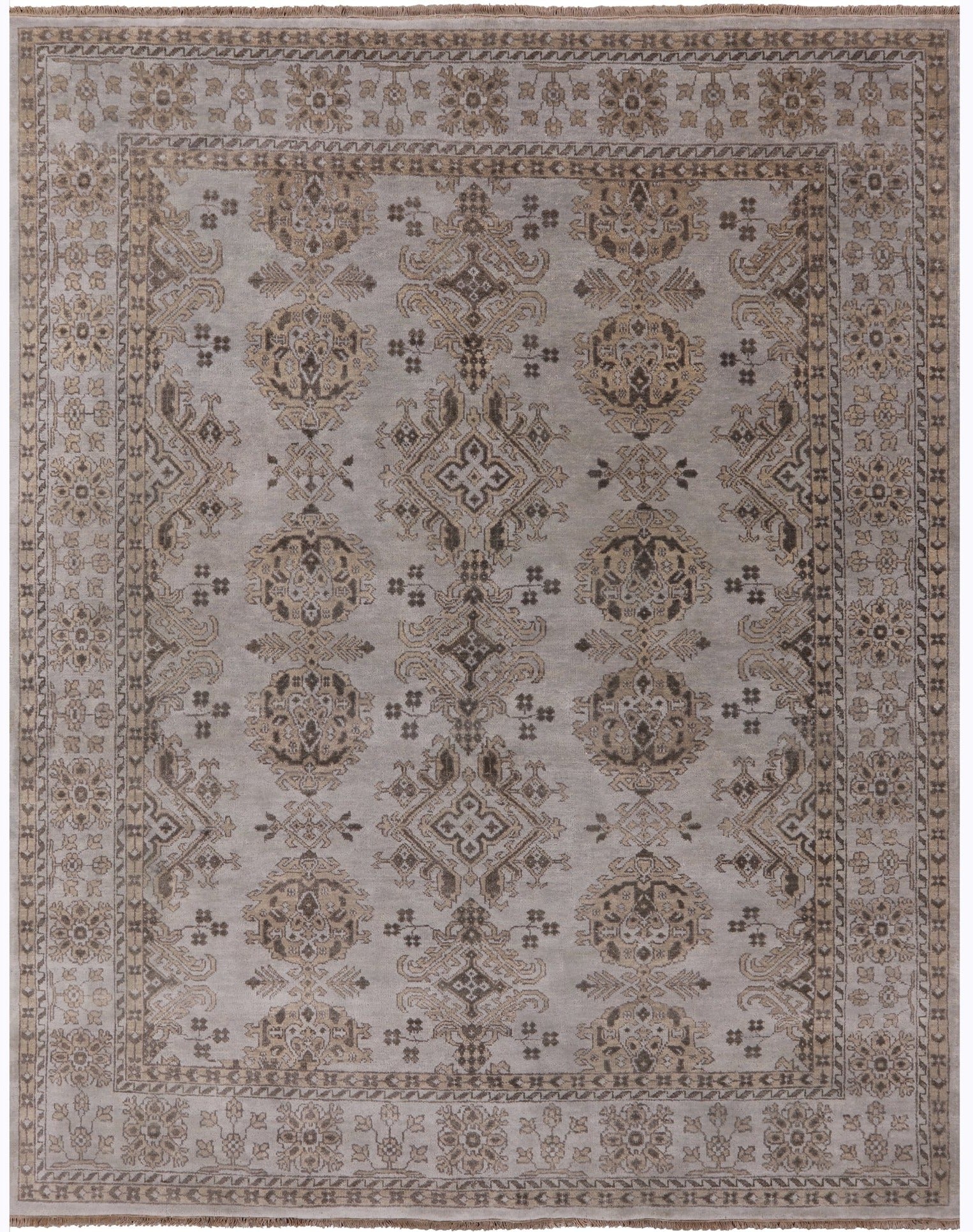 Turkish Oushak Hand Knotted Wool Rug - 7' 11" X 10' 0" - Golden Nile