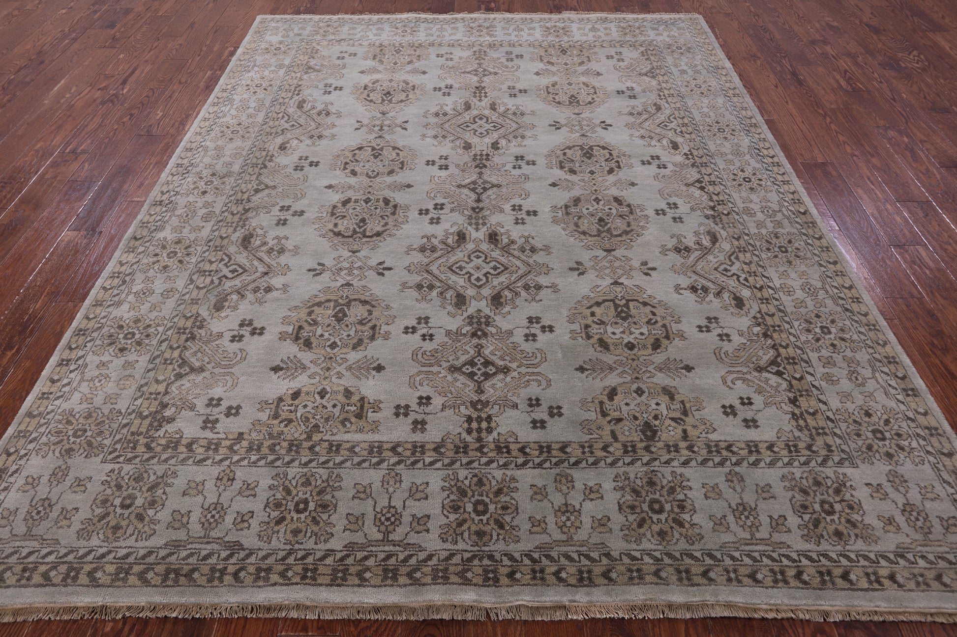 Turkish Oushak Hand Knotted Wool Rug - 7' 11" X 10' 0" - Golden Nile