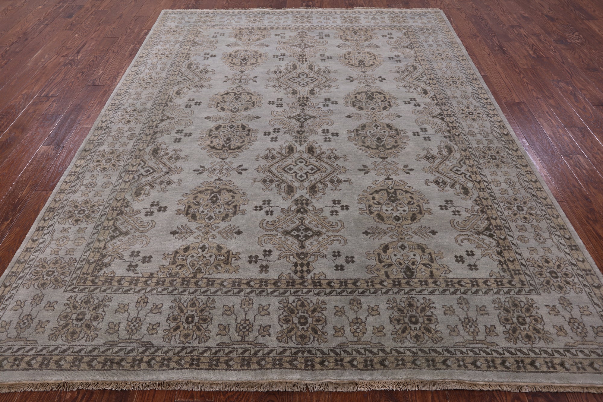 Turkish Oushak Hand Knotted Wool Rug - 7' 11" X 10' 0" - Golden Nile